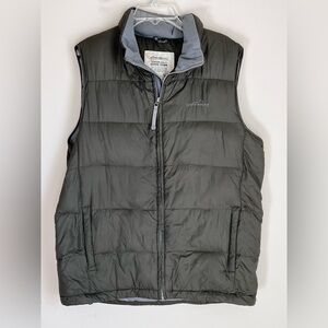 Vintage Eddie Bauer Premium Goose Down Puffer Vest Men's Large Tall Green